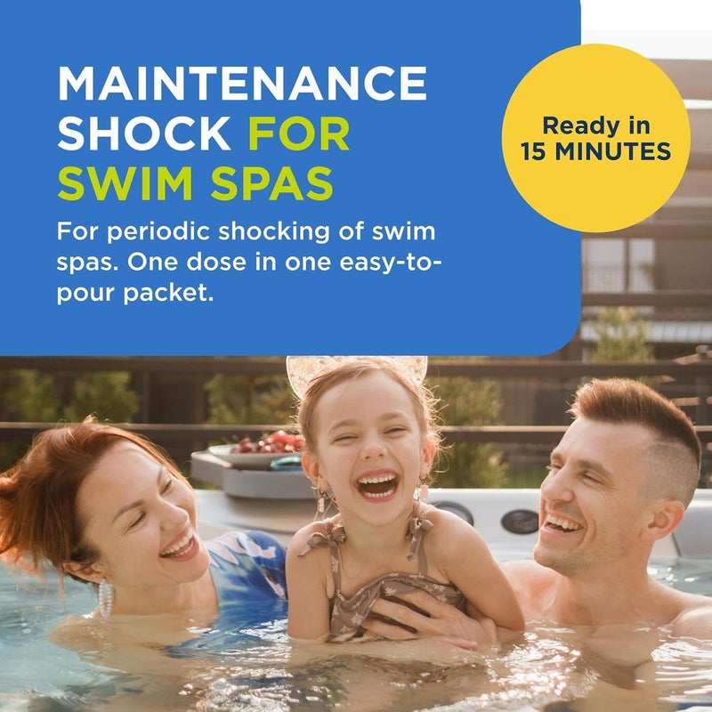 Frog Maintain for Swim Spas - Non-Chlorine Shock for use with Swim Spa @Ease Floating System - Single Dose Packets for Easy Swim Spa Maintenance & Treatment - 2 Pack - Image 2